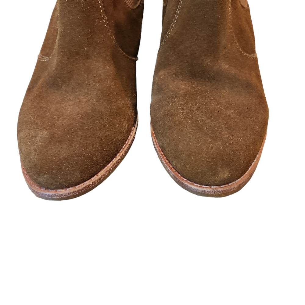 Gap Western Chelsea Boot Brown Suede Leather Size 7 - Picture 3 of 10